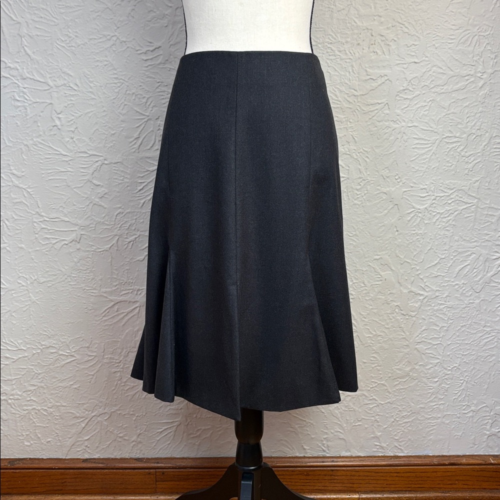 Giorgio Armani Wool Fit And Flare Skirt